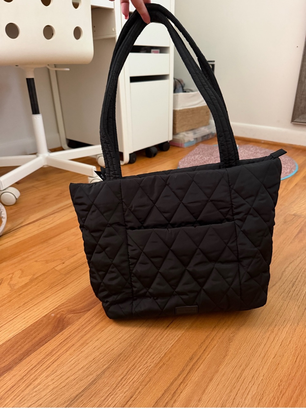 Vera Bradley Quilted Black Tote Bag - Stylish Everyday Carry